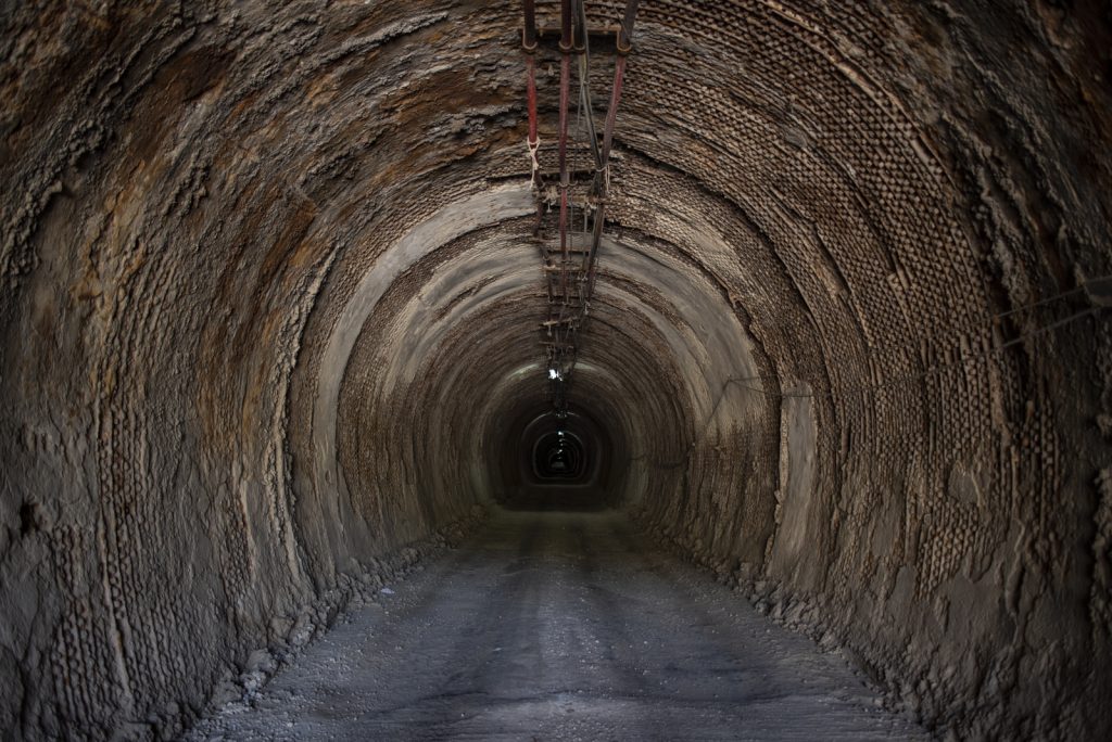 The mine entrance