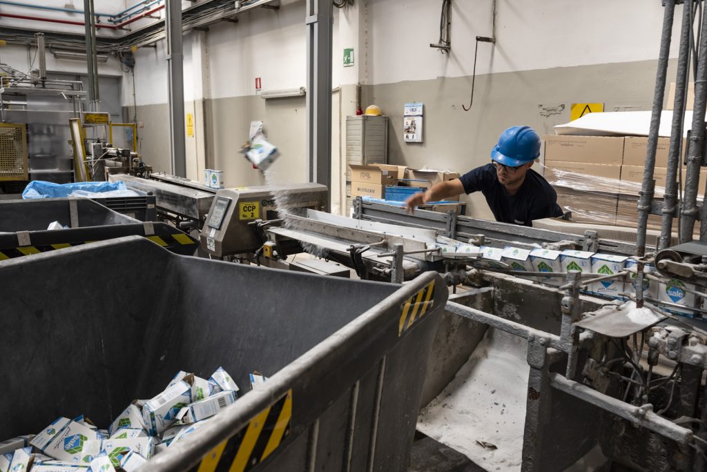 Quality control on the packaging machine